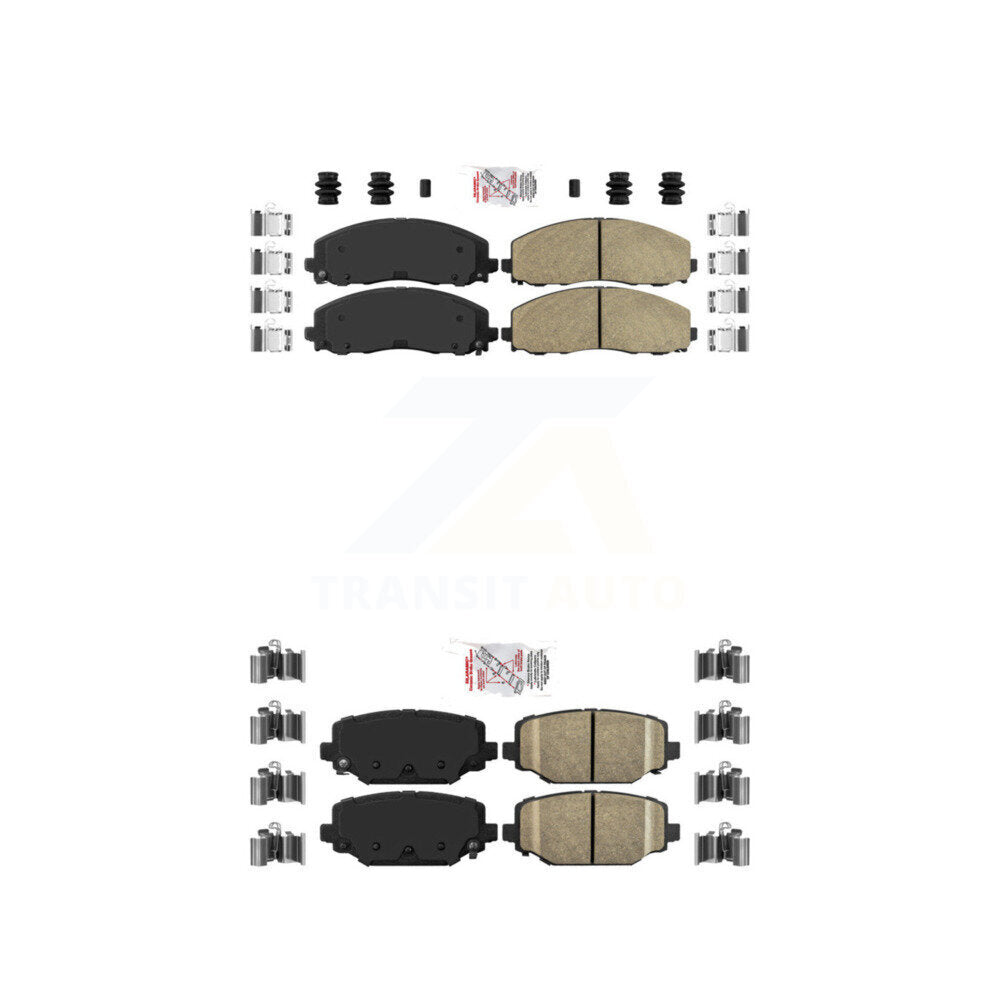 AmeriBRAKES KNF-100018 Disc Brake Pad for 2012-2020 Dodge Grand Caravan, Dodge Journey and More - Front and Rear