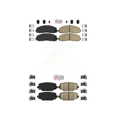 AmeriBRAKES KNF-100018 Disc Brake Pad for 2012-2020 Dodge Grand Caravan, Dodge Journey and More - Front and Rear