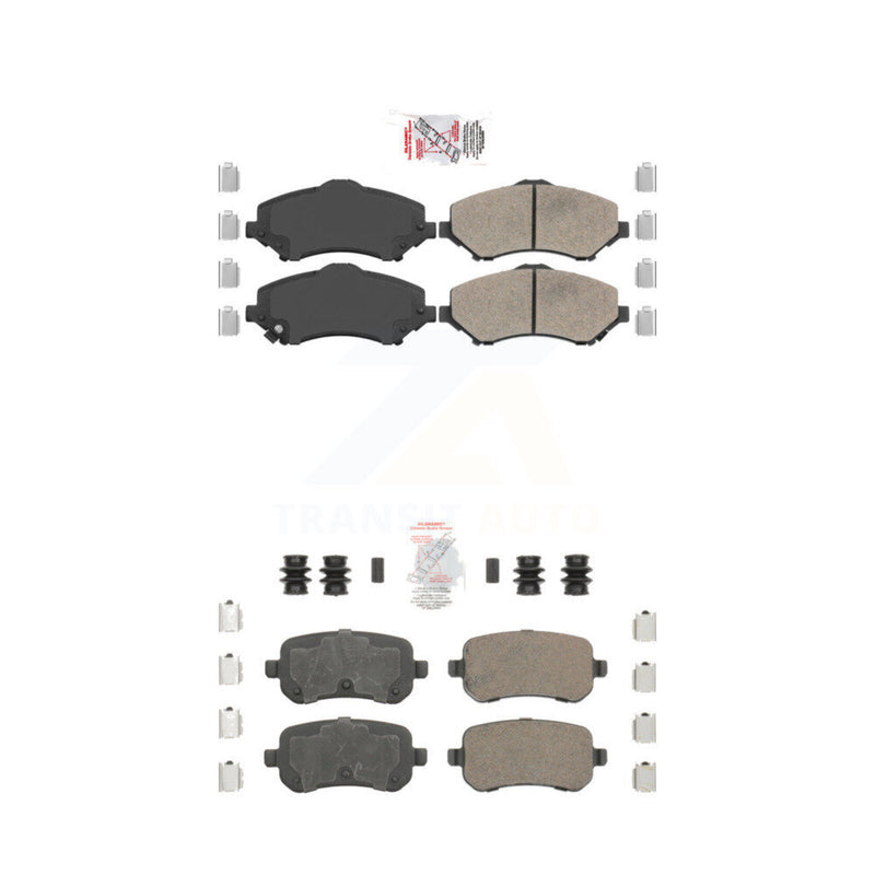 AmeriBRAKES KNF-100022 Disc Brake Pad for 2008-2012 Chrysler Town & Country, Dodge Grand Caravan and More - Front and Rear