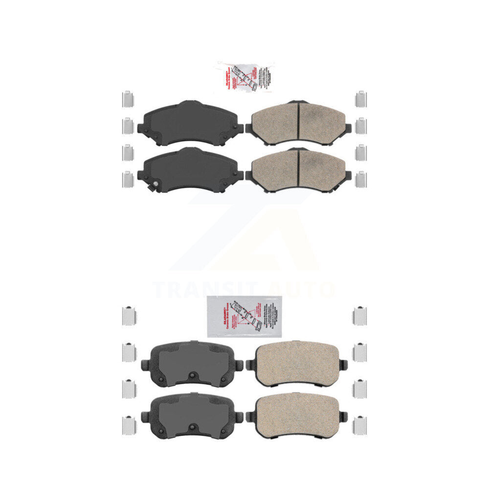 AmeriBRAKES KNF-100023 Disc Brake Pad for 2008-2012 Chrysler Town & Country, Dodge Grand Caravan and More - Front and Rear