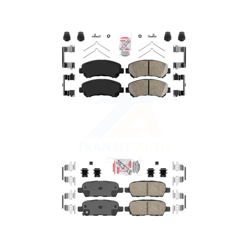 AmeriBRAKES KNF-100032 Disc Brake Pad for 2007-2012 Nissan Sentra - Front and Rear