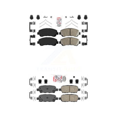 AmeriBRAKES KNF-100032 Disc Brake Pad for 2007-2012 Nissan Sentra - Front and Rear