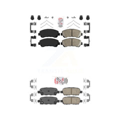 AmeriBRAKES KNF-100033 Disc Brake Pad for 2007-2012 Nissan Sentra - Front and Rear
