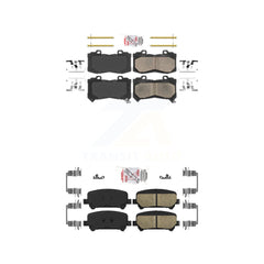 AmeriBRAKES KNF-100046 Disc Brake Pad for 2015-2020 Chevrolet Colorado, GMC Canyon - Front and Rear