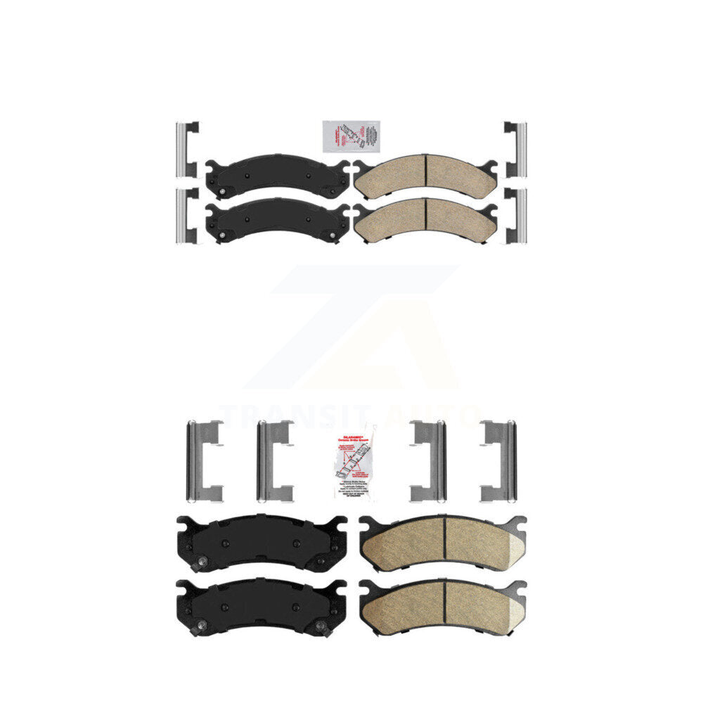 AmeriBRAKES KNF-100061 Disc Brake Pad for 1999-2013 Chevrolet Silverado 1500 HD Classic, Chevrolet Silverado 2500 HD Classic and More - Front and Rear
