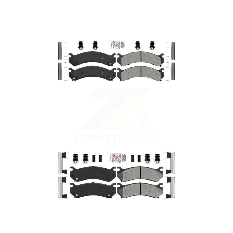 AmeriBRAKES KNF-100064 Disc Brake Pad for 1999-2013 Chevrolet Silverado 1500 HD Classic, Chevrolet Silverado 2500 HD Classic and More - Front and Rear