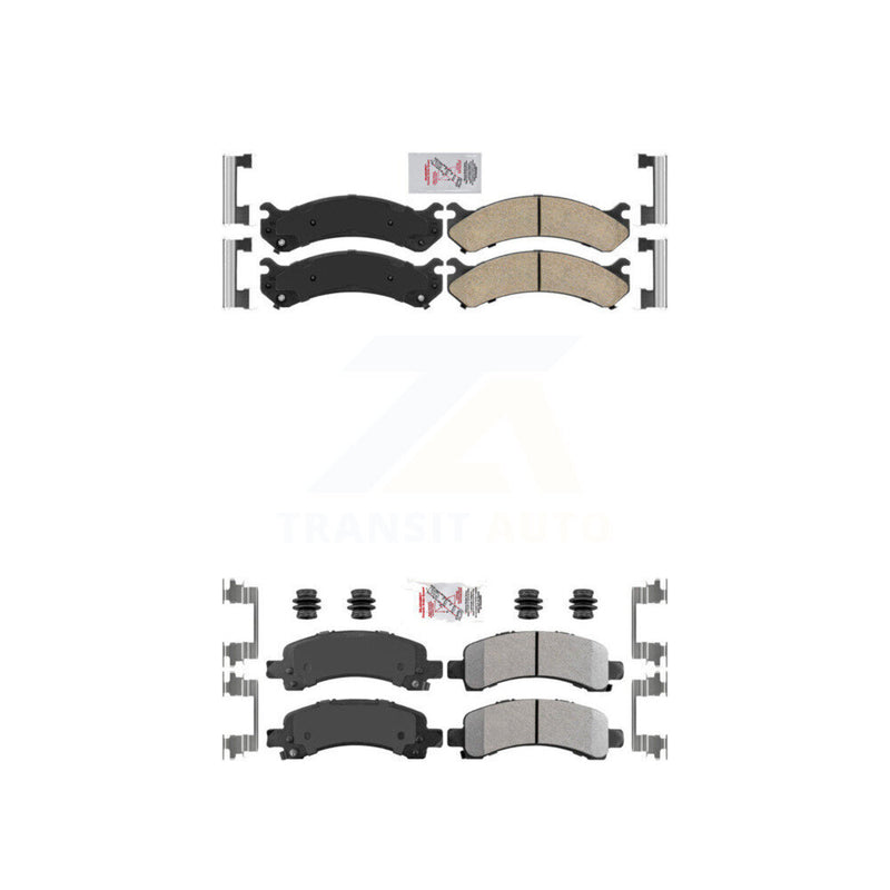 AmeriBRAKES KNF-100065 Disc Brake Pad for 2003-2020 Chevrolet Express 4500, Chevrolet Express 2500 and More - Front and Rear