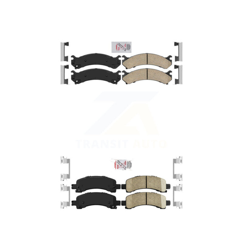AmeriBRAKES KNF-100066 Disc Brake Pad for 2003-2020 Chevrolet Express 4500, Chevrolet Express 2500 and More - Front and Rear