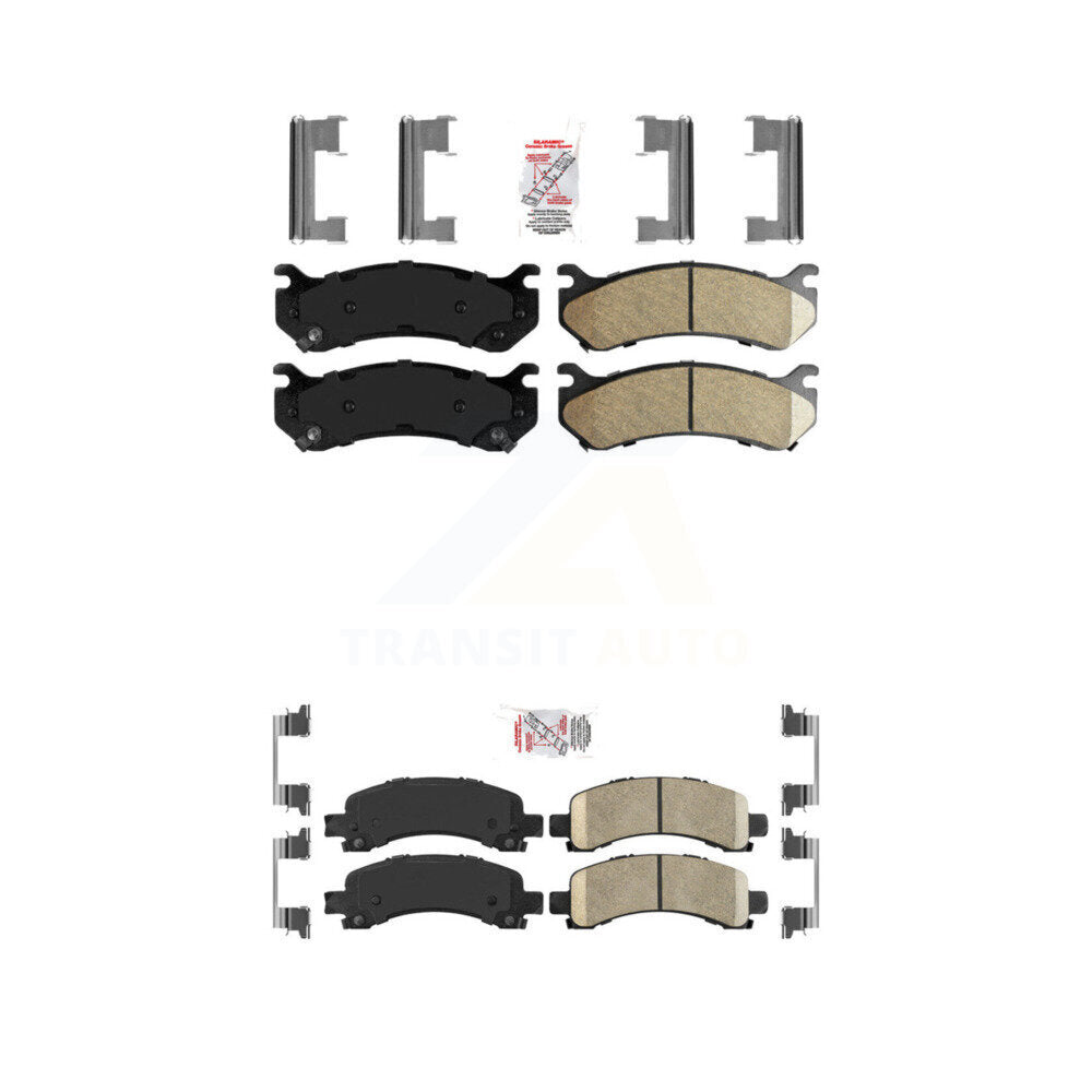 AmeriBRAKES KNF-100068 Disc Brake Pad for 2002-2008 Cadillac Escalade, Chevrolet Avalanche 1500 and More - Front and Rear