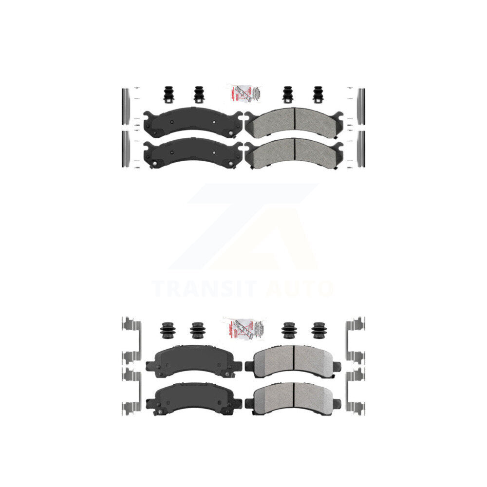 AmeriBRAKES KNF-100069 Disc Brake Pad for 2003-2020 Chevrolet Express 4500, Chevrolet Express 2500 and More - Front and Rear