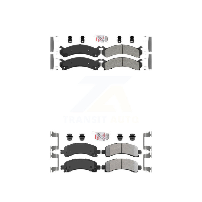 AmeriBRAKES KNF-100069 Disc Brake Pad for 2003-2020 Chevrolet Express 4500, Chevrolet Express 2500 and More - Front and Rear