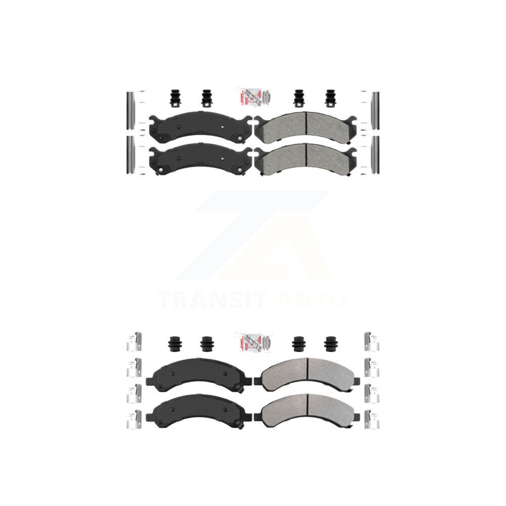 AmeriBRAKES KNF-100074 Disc Brake Pad for 2003-2008 Chevrolet Express 3500, GMC Savana 3500 - Front and Rear