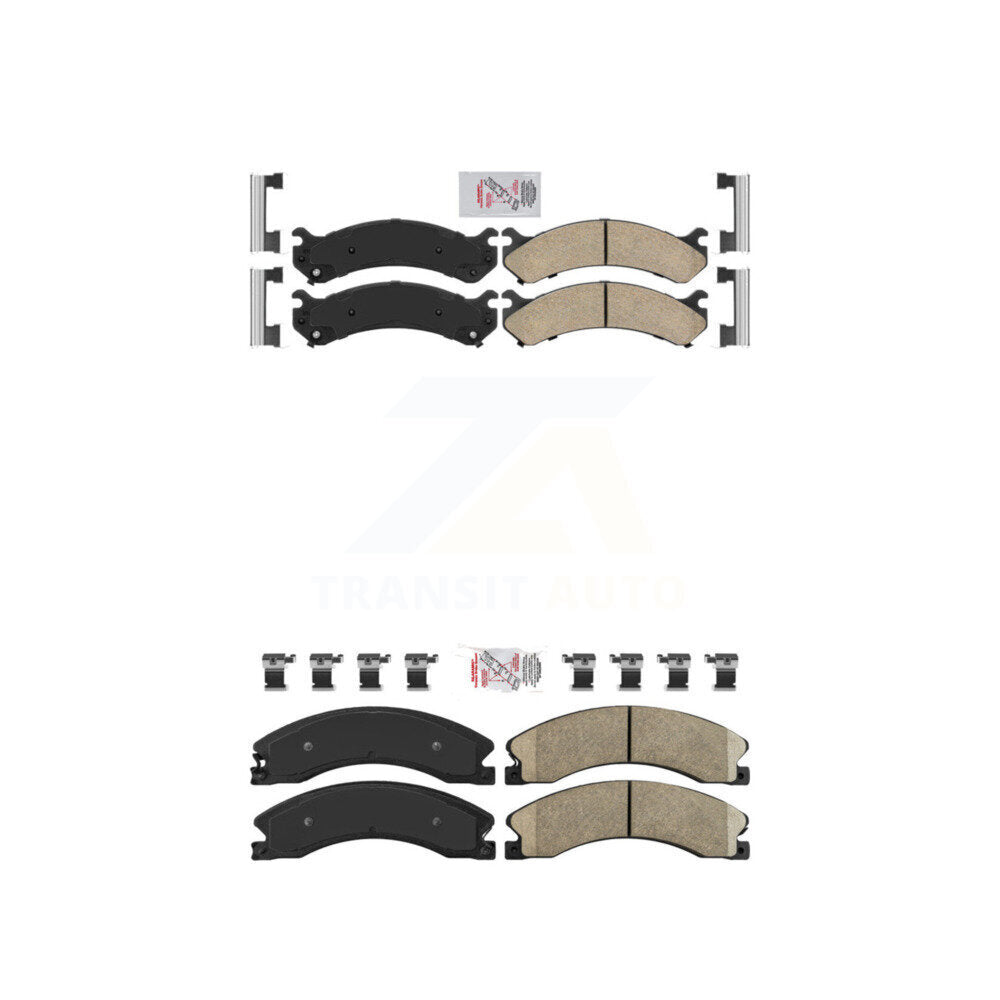 AmeriBRAKES KNF-100075 Disc Brake Pad for 2009-2020 Chevrolet Express 4500, Chevrolet Express 3500 and More - Front and Rear