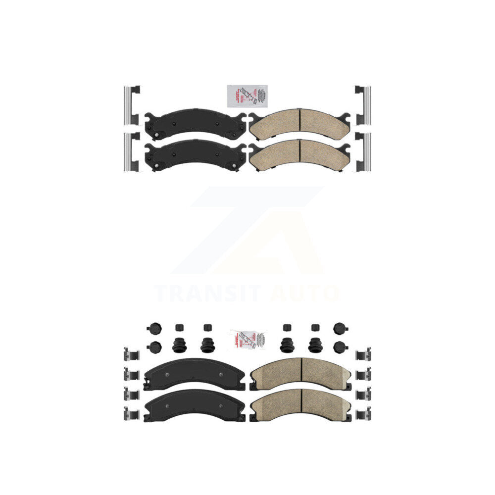 AmeriBRAKES KNF-100077 Disc Brake Pad for 2009-2020 Chevrolet Express 4500, Chevrolet Express 3500 and More - Front and Rear