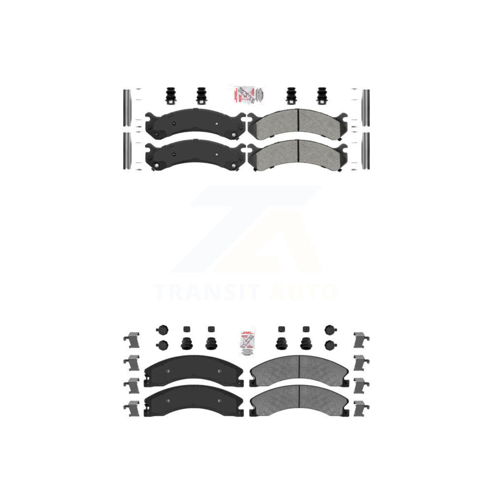 AmeriBRAKES KNF-100079 Disc Brake Pad for 2009-2020 Chevrolet Express 4500, Chevrolet Express 3500 and More - Front and Rear