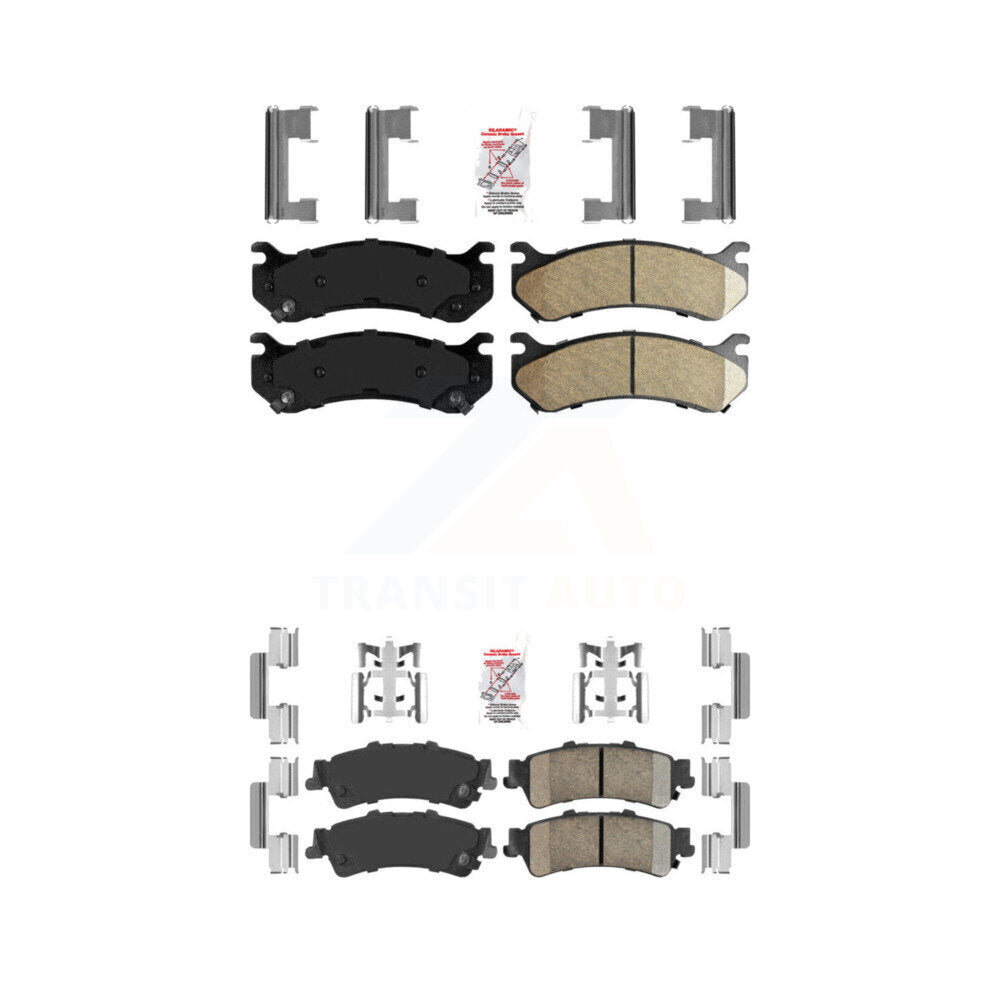 AmeriBRAKES KNF-100081 Disc Brake Pad for 1999-2007 Chevrolet Silverado 1500 Classic, GMC Sierra 1500 Classic and More - Front and Rear