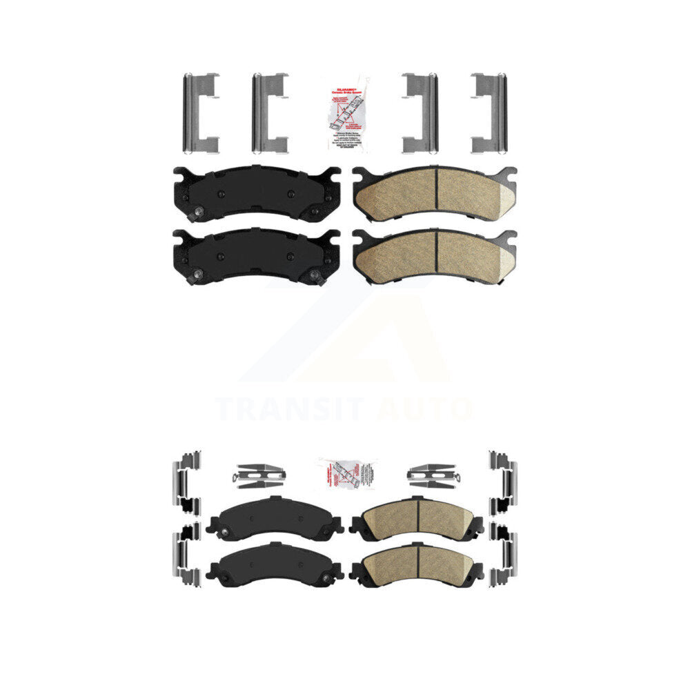 AmeriBRAKES KNF-100086 Disc Brake Pad for 2000-2006 Chevrolet Silverado 1500, GMC Sierra 1500 and More - Front and Rear