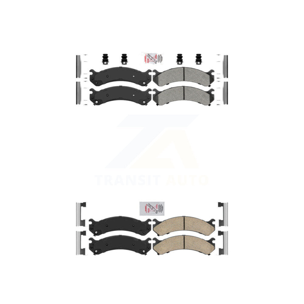 AmeriBRAKES KNF-100095 Disc Brake Pad for 2001-2010 Chevrolet Silverado 3500 Classic, Chevrolet Silverado 3500 HD and More - Front and Rear