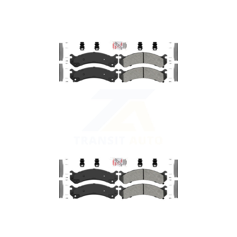 AmeriBRAKES KNF-100096 Disc Brake Pad for 2001-2010 Chevrolet Silverado 3500 Classic, Chevrolet Silverado 3500 HD and More - Front and Rear
