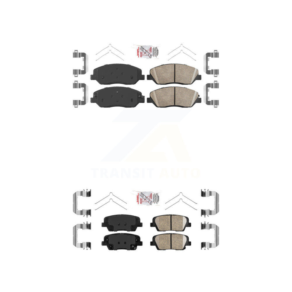 AmeriBRAKES KNF-100098 Disc Brake Pad for 2017-2019 Hyundai Santa Fe, Hyundai Santa Fe XL - Front and Rear