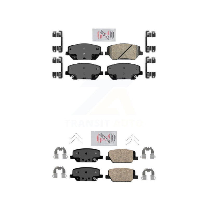 AmeriBRAKES KNF-100099 Disc Brake Pad for 2019-2020 Hyundai Santa Fe - Front and Rear