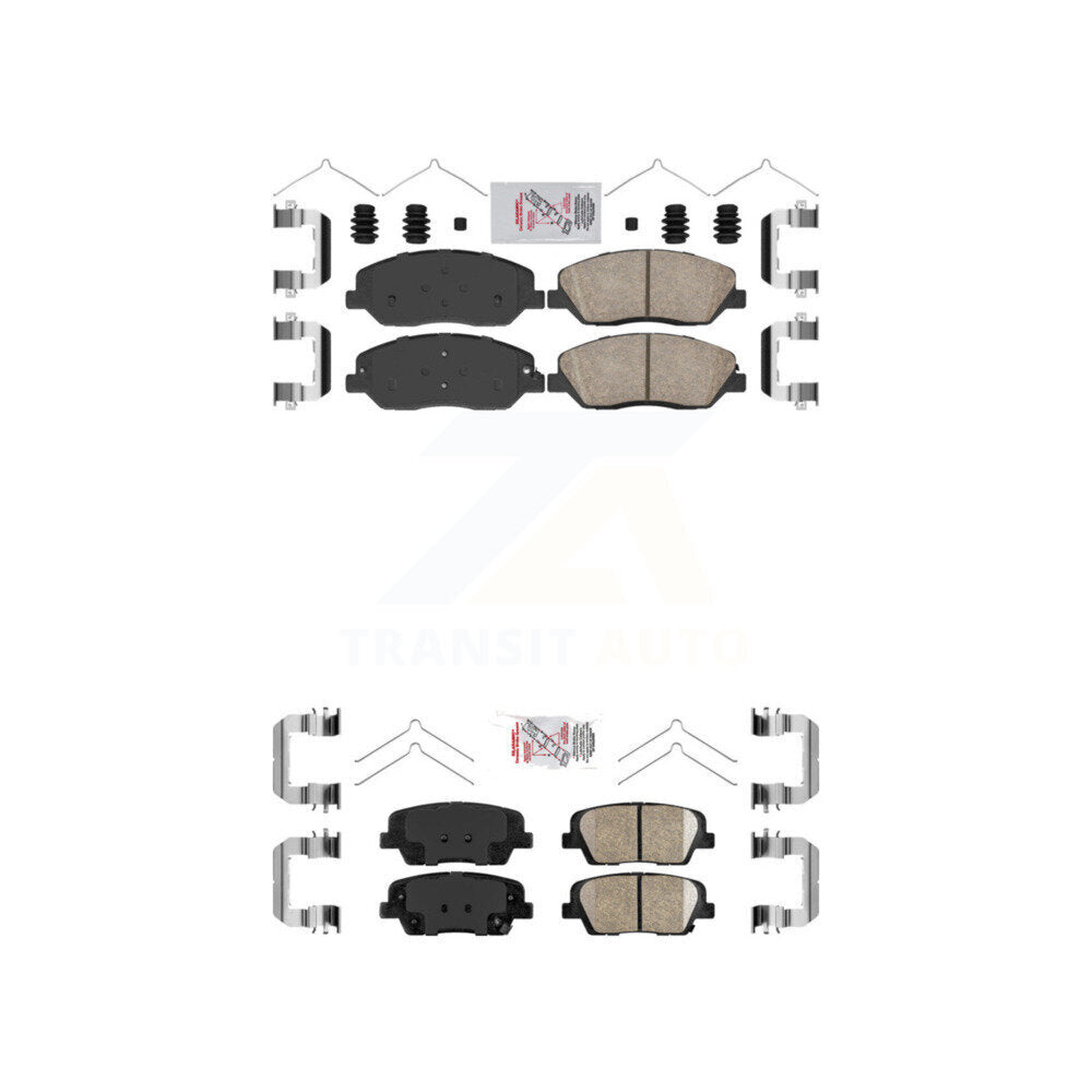 AmeriBRAKES KNF-100100 Disc Brake Pad for 2017-2019 Hyundai Santa Fe, Hyundai Santa Fe XL - Front and Rear