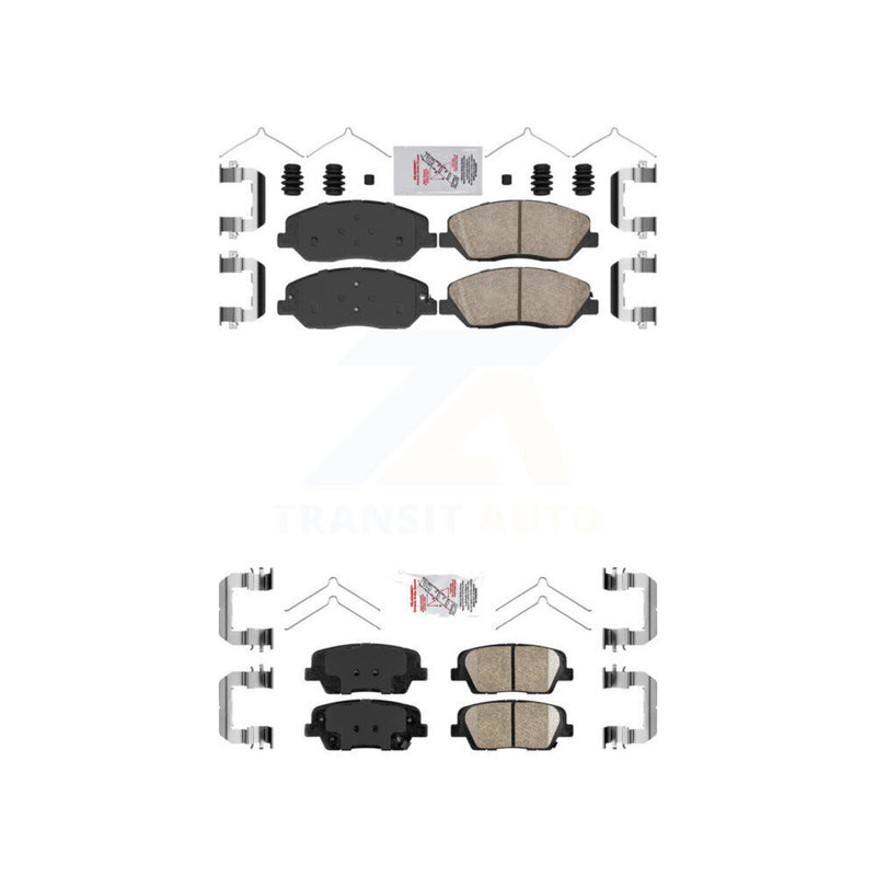 AmeriBRAKES KNF-100100 Disc Brake Pad for 2017-2019 Hyundai Santa Fe, Hyundai Santa Fe XL - Front and Rear