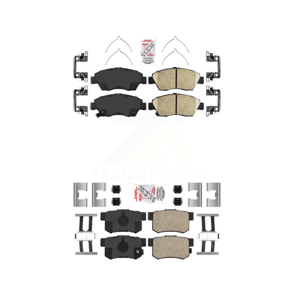 AmeriBRAKES KNF-100108 Disc Brake Pad for 2002-2015 Honda Civic, Acura ILX, Acura RSX - Front and Rear