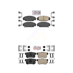 AmeriBRAKES KNF-100110 Disc Brake Pad for 2000-2011 Acura CSX, Honda Civic and More - Front and Rear