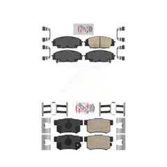 AmeriBRAKES KNF-100111 Disc Brake Pad for 2000-2011 Acura CSX, Honda Civic and More - Front and Rear