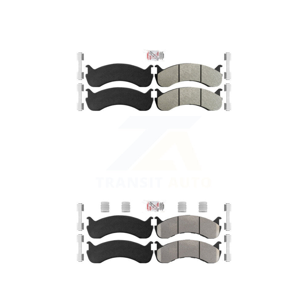 AmeriBRAKES KNF-100127 Disc Brake Pad for 1998-2021 Ford F-53 Motorhome Chassis, IC Corporation BE School Bus and More - Front and Rear