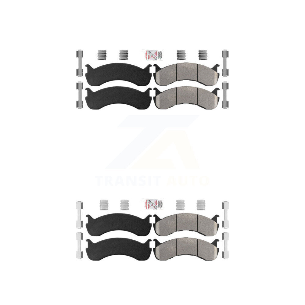 AmeriBRAKES KNF-100129 Disc Brake Pad for 1998-2021 Ford F-53 Motorhome Chassis, IC Corporation BE School Bus and More - Front and Rear