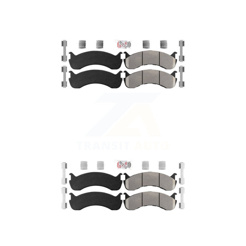 AmeriBRAKES KNF-100129 Disc Brake Pad for 1998-2021 Ford F-53 Motorhome Chassis, IC Corporation BE School Bus and More - Front and Rear