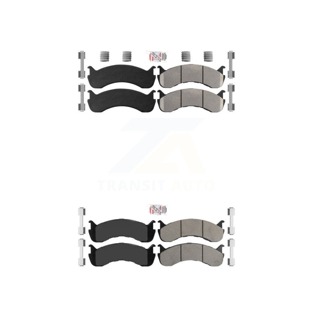 AmeriBRAKES KNF-100130 Disc Brake Pad for 1998-2021 Ford F-53 Motorhome Chassis, IC Corporation BE School Bus and More - Front and Rear