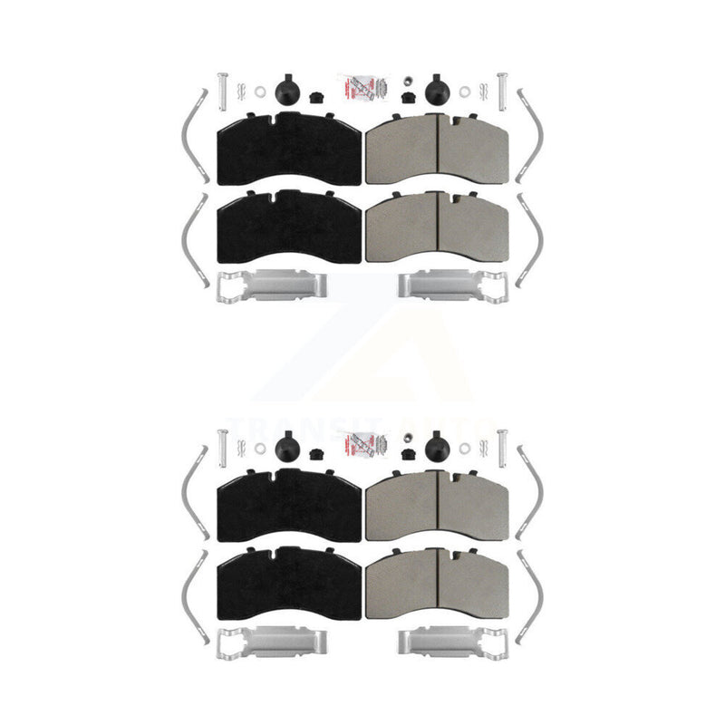 AmeriBRAKES KNF-100136 Disc Brake Pad for 2004-2023 IC Corporation TC Commercial Bus, Freightliner Columbia and More - Front and Rear
