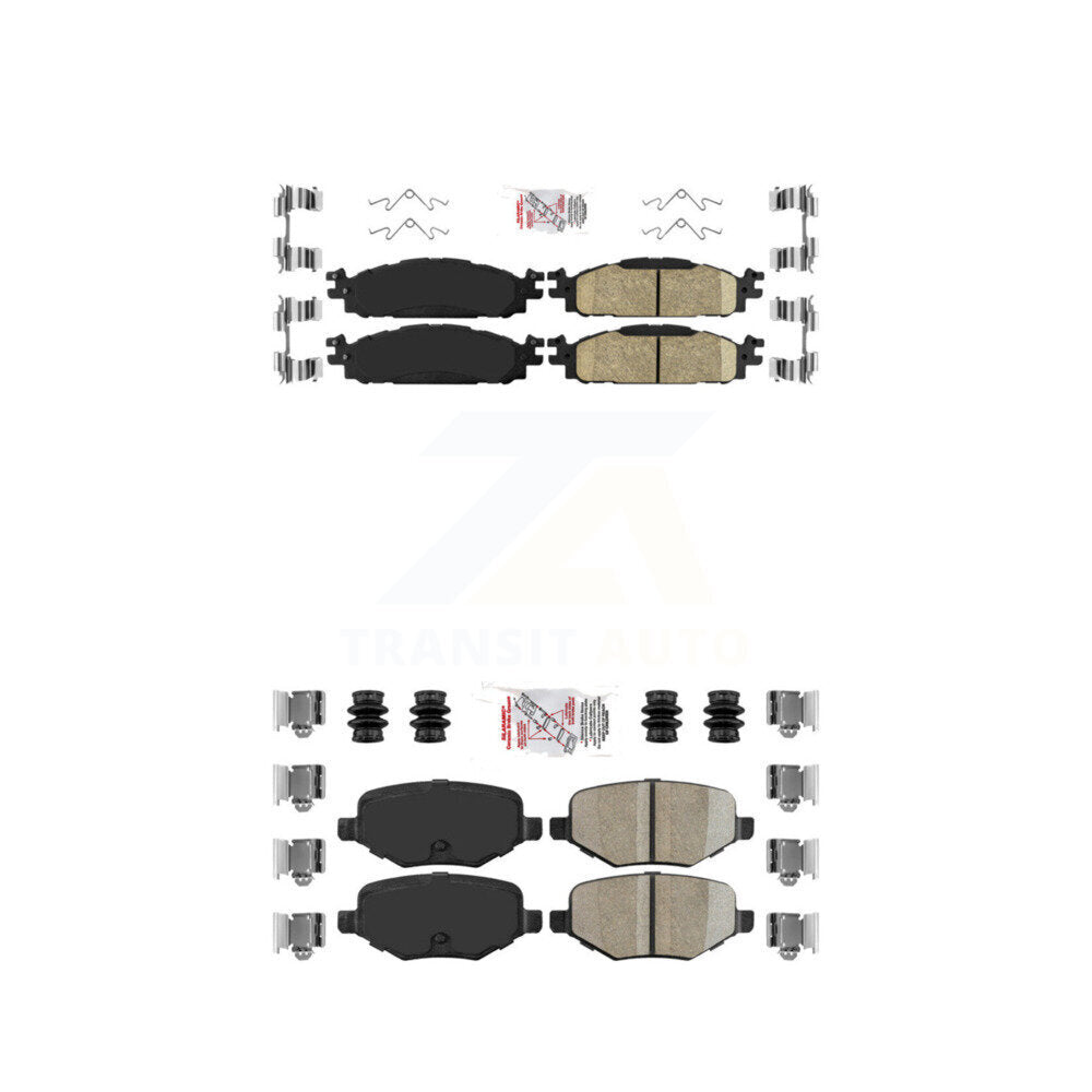 AmeriBRAKES KNF-100143 Disc Brake Pad for 2009-2019 Ford Explorer, Ford Flex and More - Front and Rear