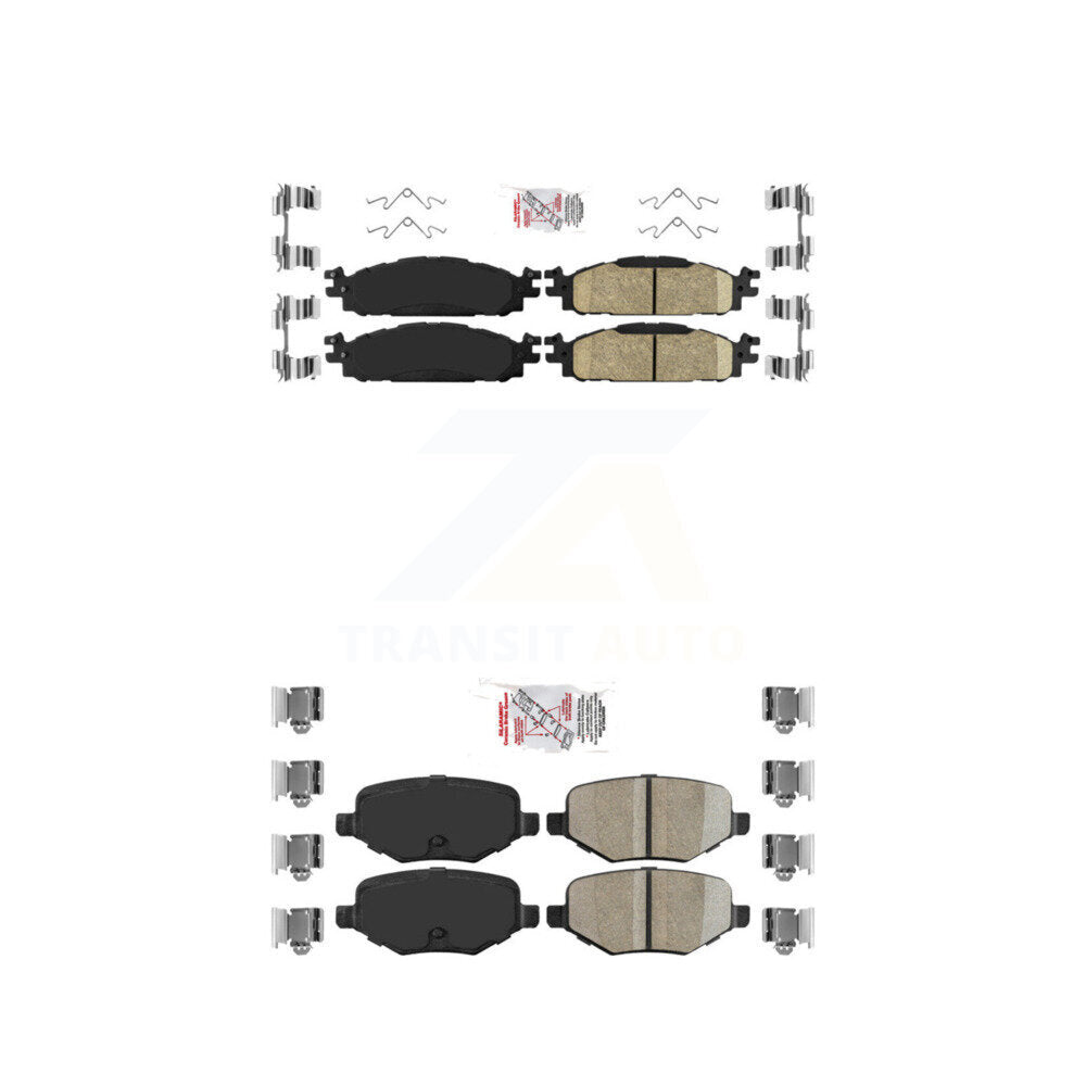 AmeriBRAKES KNF-100144 Disc Brake Pad for 2009-2019 Ford Explorer, Ford Flex and More - Front and Rear