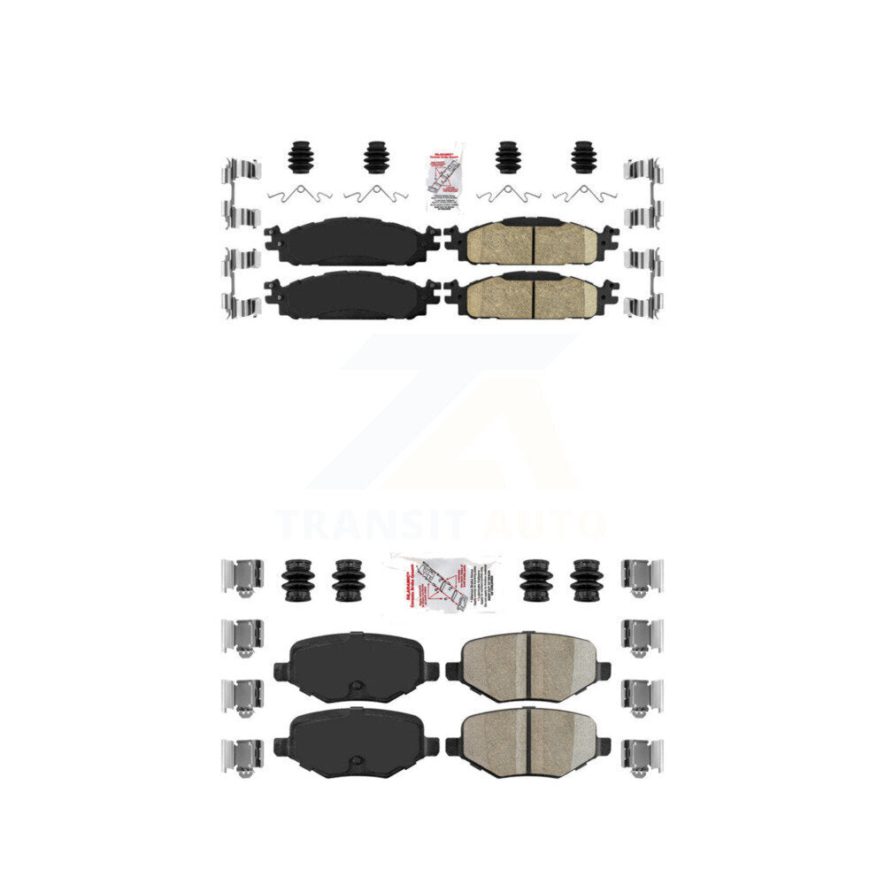 AmeriBRAKES KNF-100145 Disc Brake Pad for 2009-2019 Ford Explorer, Ford Flex and More - Front and Rear