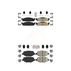 AmeriBRAKES KNF-100145 Disc Brake Pad for 2009-2019 Ford Explorer, Ford Flex and More - Front and Rear