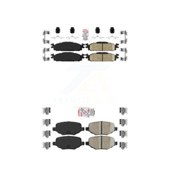 AmeriBRAKES KNF-100146 Disc Brake Pad for 2009-2019 Ford Explorer, Ford Flex and More - Front and Rear