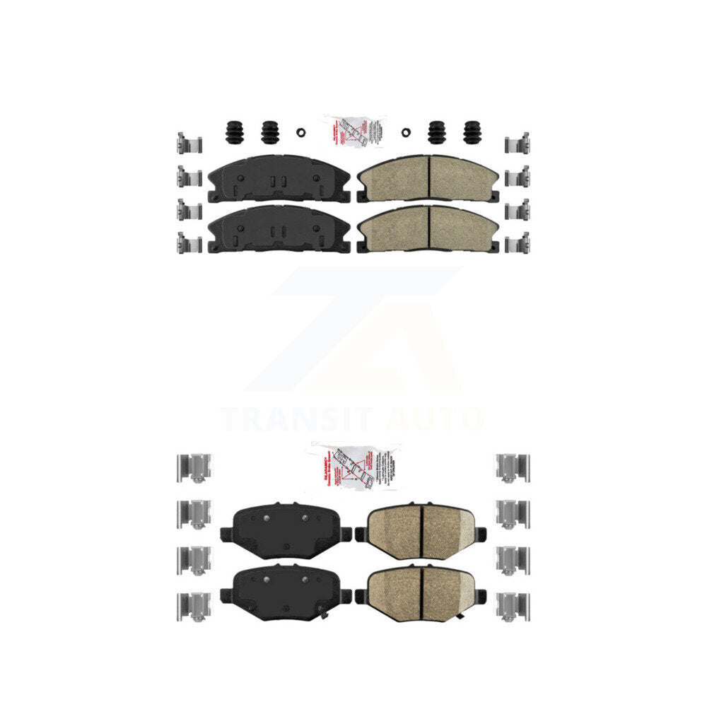 AmeriBRAKES KNF-100150 Disc Brake Pad for 2012-2019 Ford Taurus, Ford Explorer and More - Front and Rear