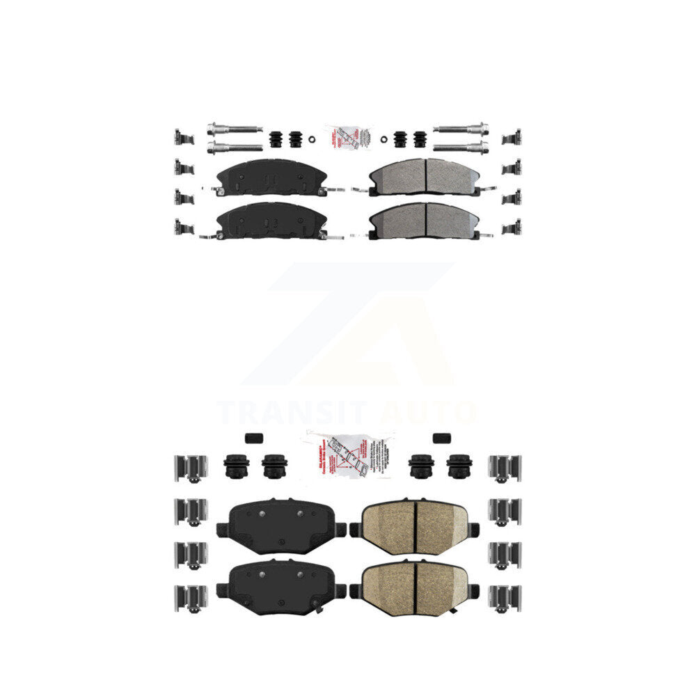 AmeriBRAKES KNF-100151 Disc Brake Pad for 2012-2019 Ford Taurus, Ford Explorer and More - Front and Rear