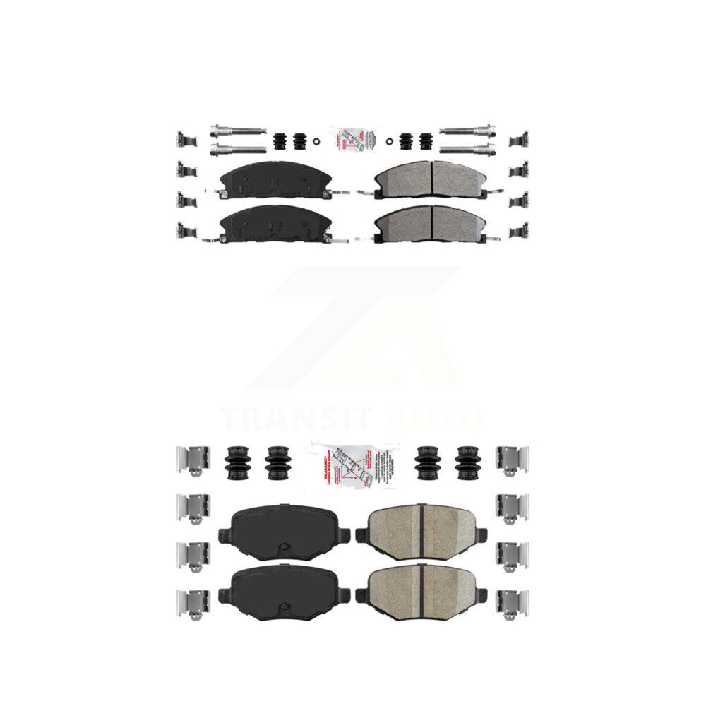 AmeriBRAKES KNF-100157 Disc Brake Pad for 2012-2019 Ford Taurus, Lincoln MKT and More - Front and Rear