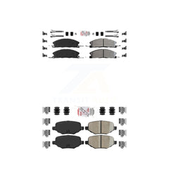 AmeriBRAKES KNF-100157 Disc Brake Pad for 2012-2019 Ford Taurus, Lincoln MKT and More - Front and Rear