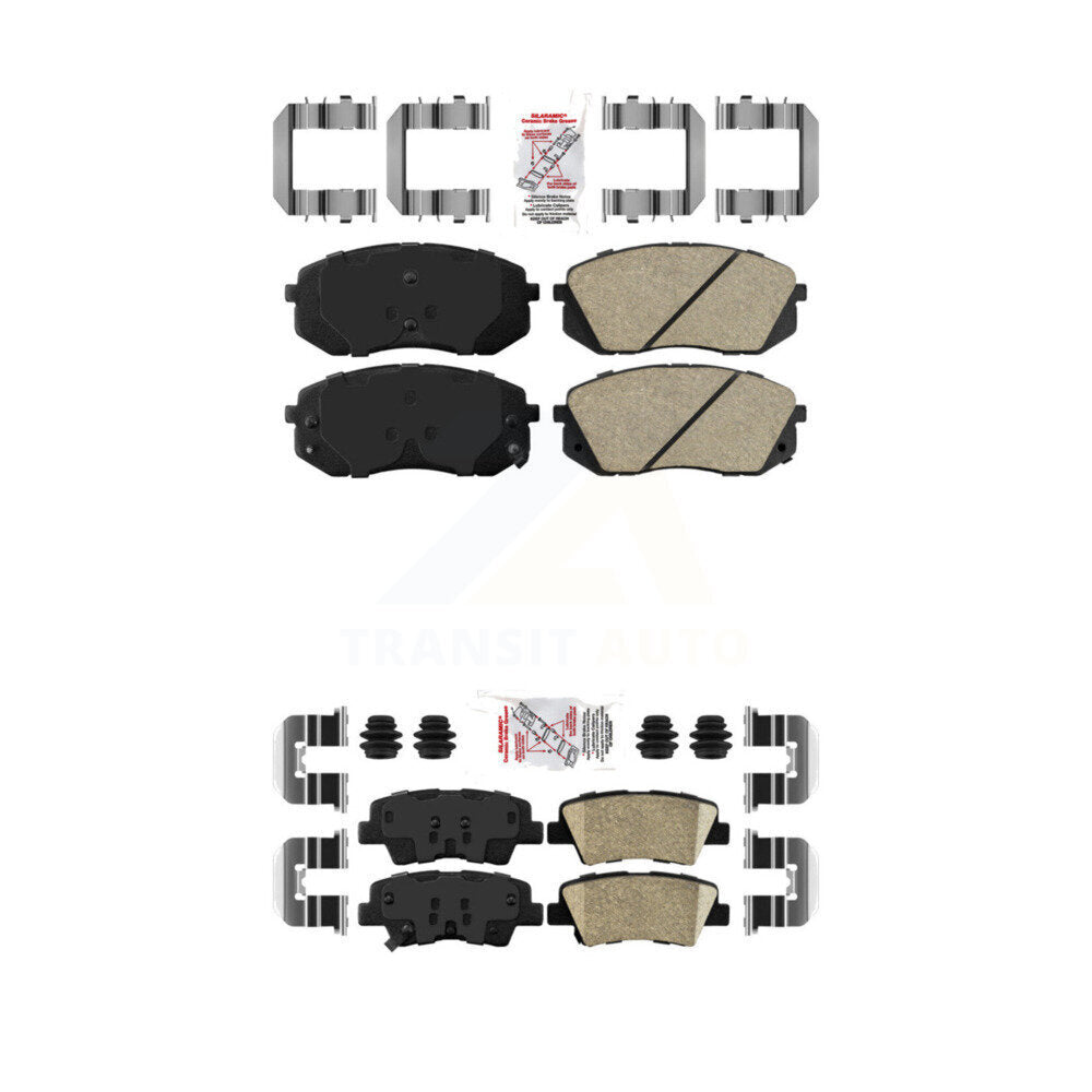 AmeriBRAKES KNF-100164 Disc Brake Pad for 2014-2016 Kia Soul EV, Hyundai Sonata, Kia Cadenza - Front and Rear
