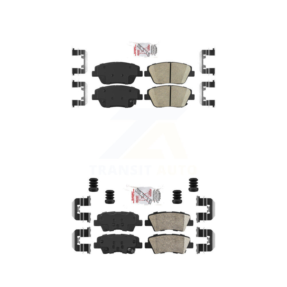 AmeriBRAKES KNF-100167 Disc Brake Pad for 2011-2015 Hyundai Sonata, Kia Optima - Front and Rear
