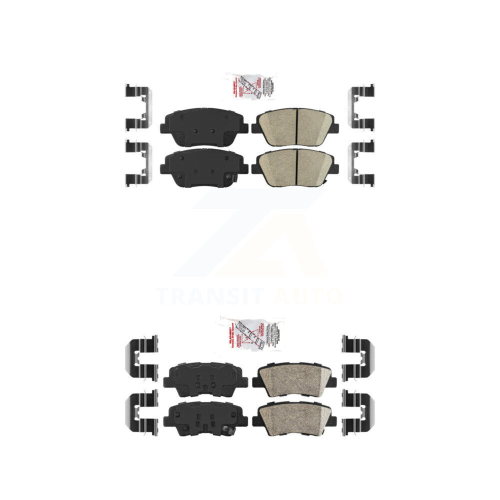 AmeriBRAKES KNF-100170 Disc Brake Pad for 2011-2015 Hyundai Sonata, Kia Optima - Front and Rear