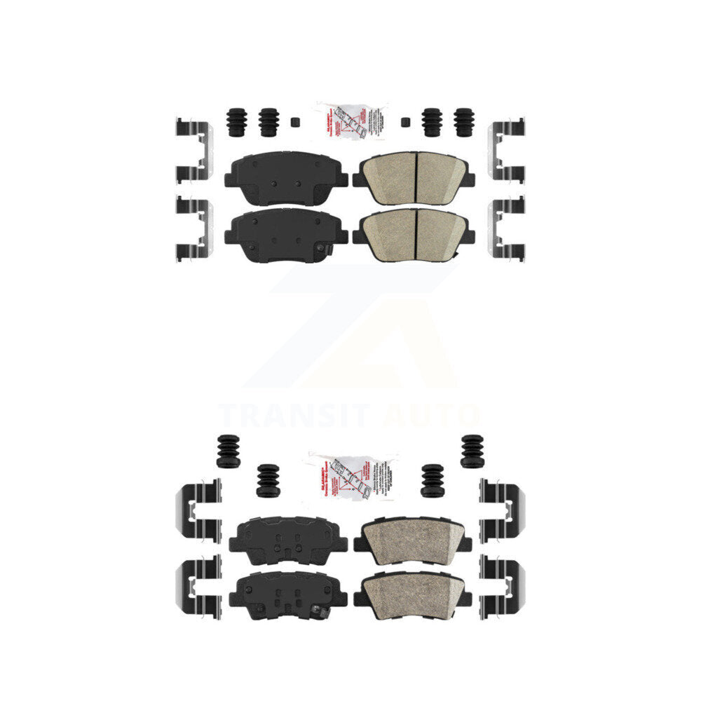 AmeriBRAKES KNF-100172 Disc Brake Pad for 2011-2015 Hyundai Sonata, Kia Optima - Front and Rear