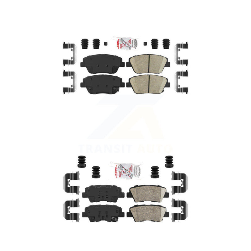 AmeriBRAKES KNF-100172 Disc Brake Pad for 2011-2015 Hyundai Sonata, Kia Optima - Front and Rear