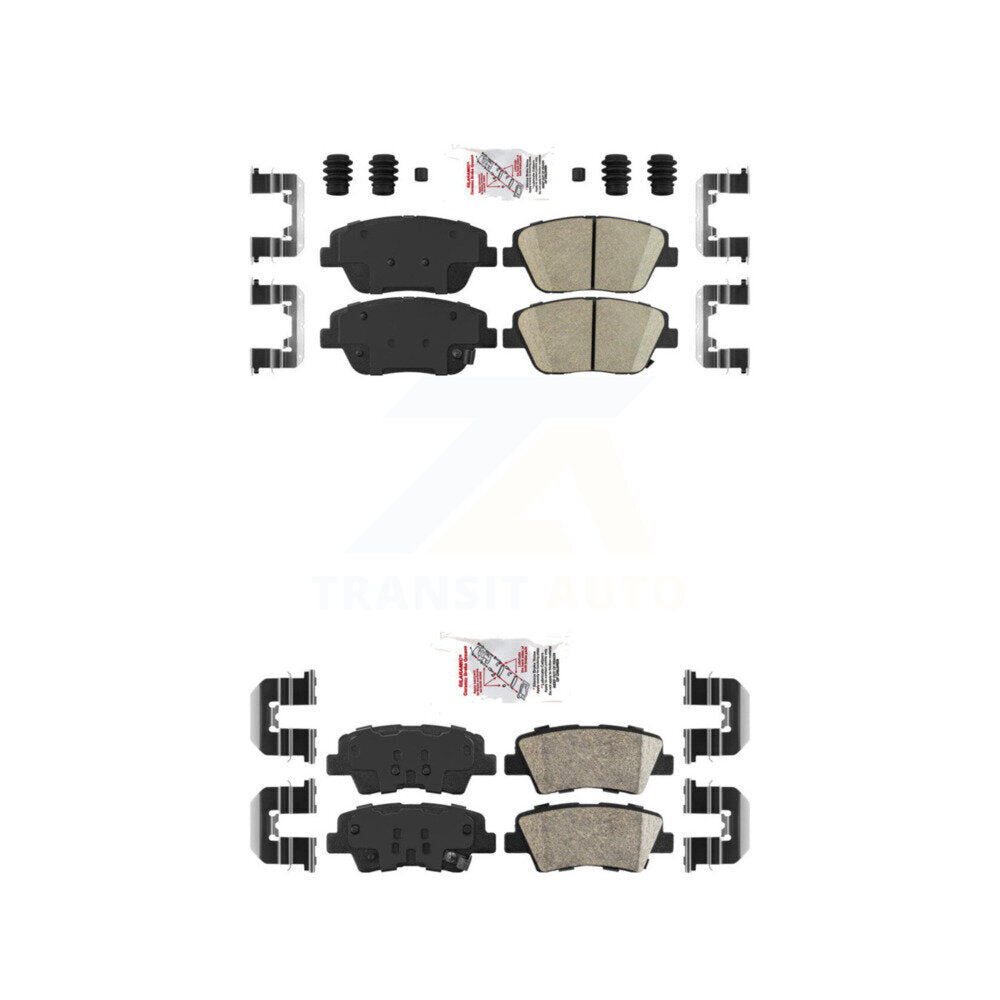 AmeriBRAKES KNF-100175 Disc Brake Pad for 2011-2015 Hyundai Sonata, Kia Optima - Front and Rear